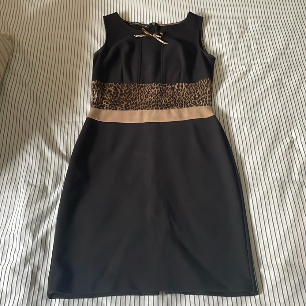 Sandro Ferrone leopard pencil dress made in italy